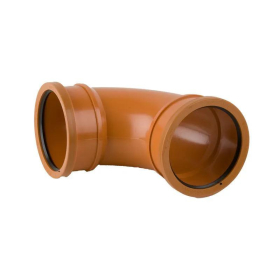 BRETT UNDERGROUND DRAIN PIPE DOUBLE SOCKET BEND 87.5 DEG. - 110mm