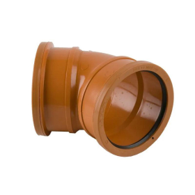 BRETT UNDERGROUND DRAIN PIPE DOUIBLE SOCKET BEND 45 DEG. - 110mm