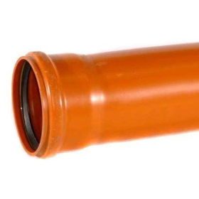 BRETT UNDERGROUND DRAIN PIPE SINGLE SOCKET - 110mm x 3000mm