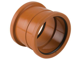 BRETT UNDERGROUND DRAIN DOUBLE SOCKET PVC PIPE COUPLER - 110mm