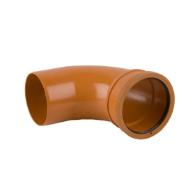 BRETT UNDERGROUND DRAINPIPE SINGLE SOCKET BEND 87.5 DEG. - 110mm