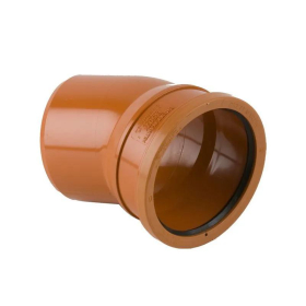 BRETT UNDERGROUND DRAIN PIPE SINGLE SOCKET BEND 22.5 DEG.- 110mm