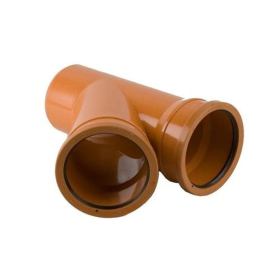 BRETT UNDERGROUND DRAIN PIPE 45 DEG. DOUBLE SOCKET BRANCH - 110mm x 110mm