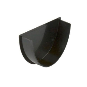 BRETT GUTTERING DEEPSTYLE HIGH CAPACITY INT. STOPEND 115mm - BLACK