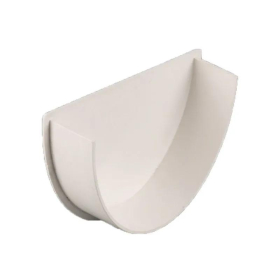BRETT GUTTERING DEEPSTYLE HIGH CAPACITY INT. STOPEND 115mm - WHITE