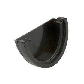 BRETT GUTTERING DEEPSTYLE HIGH CAPACITY EXT. STOPEND 115mm - BLACK