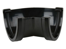 BRETT GUTTERING DEEPSTYLE HIGH CAPACITY 135 DEG. ANGLE 115mm - BLACK