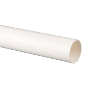 BRETT GUTTERING ROUND STYLE DOWNPIPE 68mm x 2.5m LENGTH - WHITE