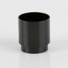BRETT GUTTERING ROUND STYLE DOWNPIPE CONNECTOR 68mm - BLACK
