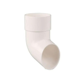 BRETT GUTTERING ROUND STYLE DOWNPIPE SHOE 68mm - WHITE
