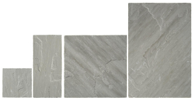 PREMIUM RIVEN SANDSTONE  PAVING (22mm CALIBRATED) | 18.97m2 PACK | GREY