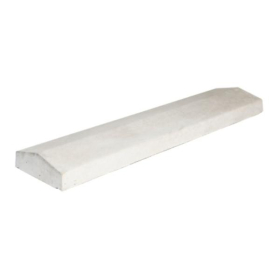 DOUBLE WEATHERED CONCRETE WALL COPE | 280 x 600 x 50-30mm - WHITE