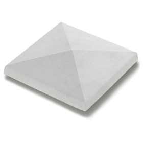 PYRAMID PILLAR CAP | 540 x 540 x 75-50mm - WHITE