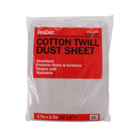 COTTON DUST SHEET - 12' X 9'