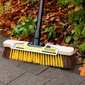 BULLDOZER HEAVY DUTY BROOM WITH HANDLE | 375mm    (15")