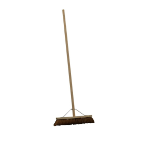 COCO BROOM WITH HANDLE & STAY | 450mm    (18")