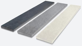 * PAVESTONE ITALIAN PORCELAIN EDGING - 1000 x 160mm - MOON    (GREY)