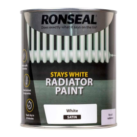 ONE COAT STAY WHITE RADIATOR PAINT WHITE SATIN 250ML
