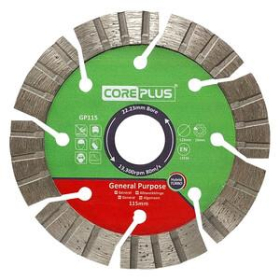 * COREPLUS DIAMOND BLADE - GENERAL PURPOSE HYBRID TURBO 15MM SEGMENT 115MM