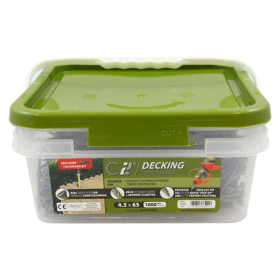 TIMCO C2 GREEN DECKING SCREW TX20 CSK | 4.5 x 65mm | TUB 1000