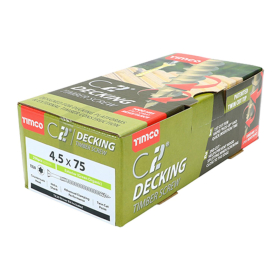 TIMCO C2 GREEN DECKING SCREW TX20 CSK | 4.5 x 75mm | BOX 250