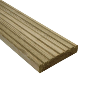 EUROPEAN REDWOOD TIMBER DECKING BOARD TANALITH-E TREATED | 150 x 32 x 3.6m     (12')
