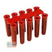 TIMCO RED PLASTIC PLUGS | 5.5 x 30mm | BOX/100