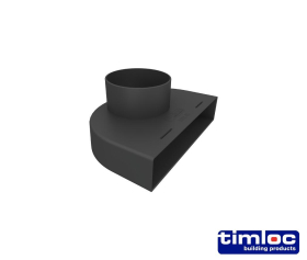 TIMLOC INLINE SLATE VENT ADAPTOR | BLACK