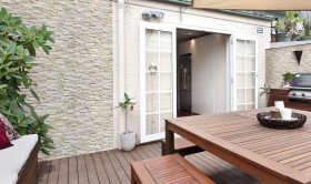 PAVESTONE ROCK STACK PORCELAIN CLADDING  l  385 x 75 x 8-12mm PACK OF 26  l   CREAM