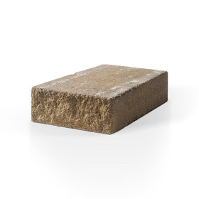 A&G BAYFIELD RETAINING WALLING CAPPING BLOCK - 200 x 330 x 75mm - CANELLETTO BUFF