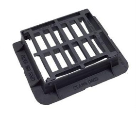 GULLY GRATE & FRAME IRON DUCTILE HINGED D400 - 430 x 370 x 100mm