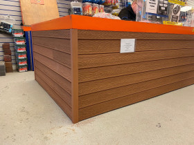 * EasyFit COMPOSITE WALL CLADDING SIDE COVER - 55 x 45 x 2400mm - CHESTNUT