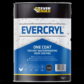 EVERBUILD EVERCRYL ONE COAT ROOF SEAL - 5KG - BLACK (EVCBK5)