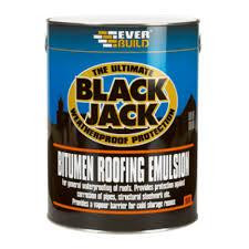 EVERBUILD BLACK JACK BITUMEN ROOFING EMULSION - 5 Litre - BLACK (90605)