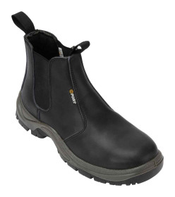 FORT NELSON PULL-ON SAFETY BOOT - SIZE 11 - BLACK (FF103)