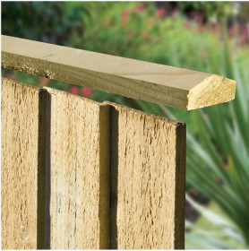 FEATHER EDGE TIMBER CAPPING RAIL - W50mm x D25mm x L1.83m