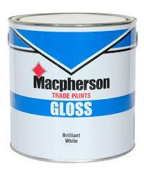 MACPHERSON OIL BASED GLOSS TRADE BRILLIANT WHITE 2.5LTR 5027819