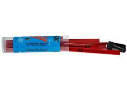 OX TRADE CARPENTERS RED PENCIL MEDIUM LEAD (OX-T022910) PACK 10 FREE SHARPENER