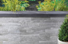 PAVESTONE MINERALI PORCELAIN CLADDING  - 385 x 75 x 8-12mm PACK OF 34 - ZINCO SILVER