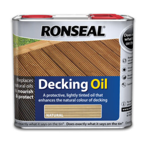 *RONSEAL DECKING OIL -  NATURAL OAK 2.5LT 34773